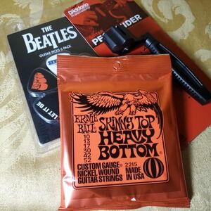 Ernie Ball D'Addario Guitar Accessory Bundle Strings Picks Peg Winder Kit